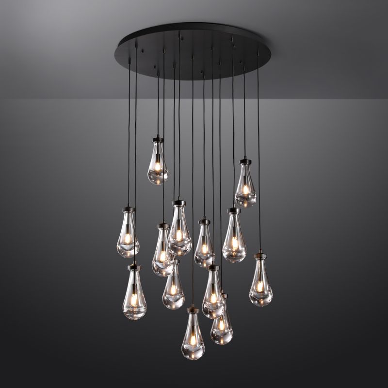 Raindrop Round Chandelier 36''
