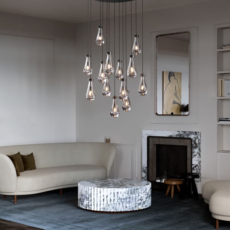 Raindrop Round Chandelier 36''