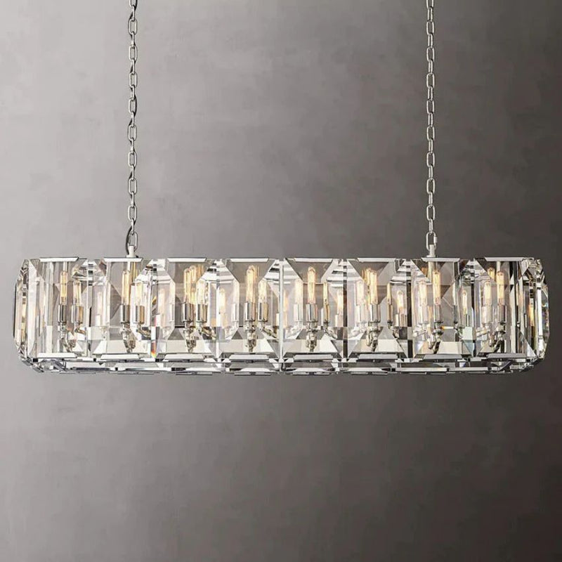 Harley Crystal Rectangular Chandelier 54''