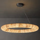 Alabaster Riven Round Chandelier 41″D