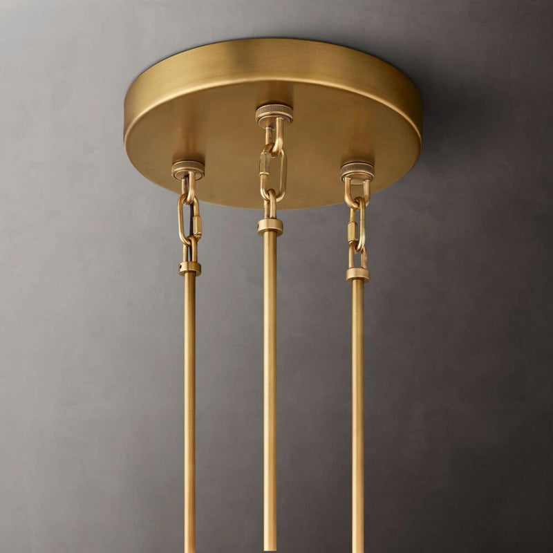 Samurai Clear Round Chandelier 52"D