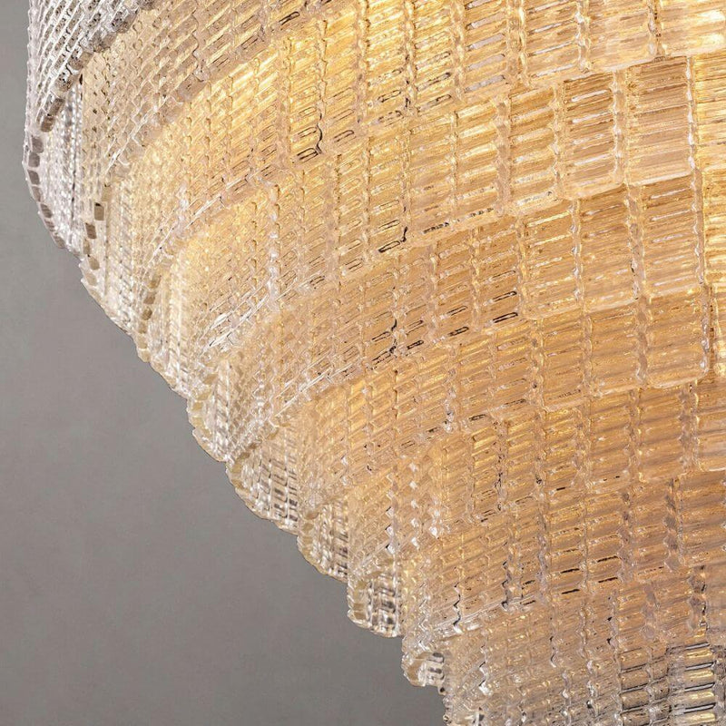 Samurai Clear Round Chandelier 52"D