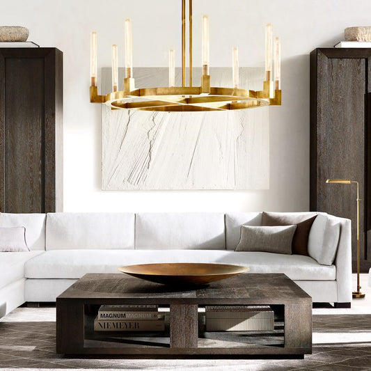 Cannel Round Chandelier 36''