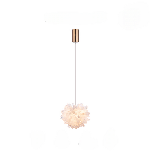 Natural Crystal Multi-Head Staircase Chandelier