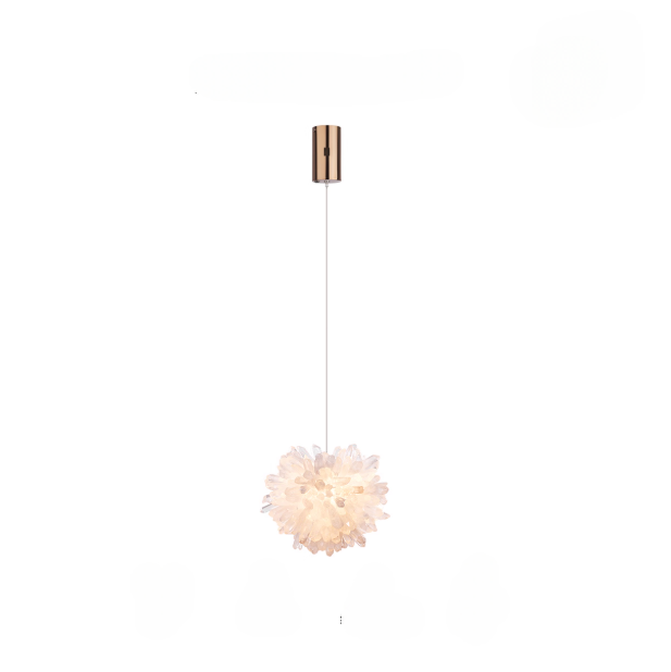 Natural Crystal Multi-Head Staircase Chandelier