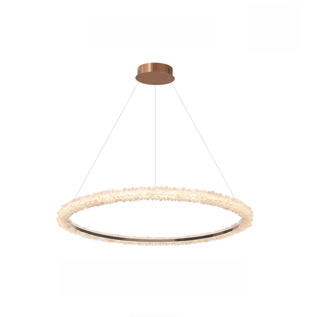 Natural Crystal Living Room Chandelier 39.3 in