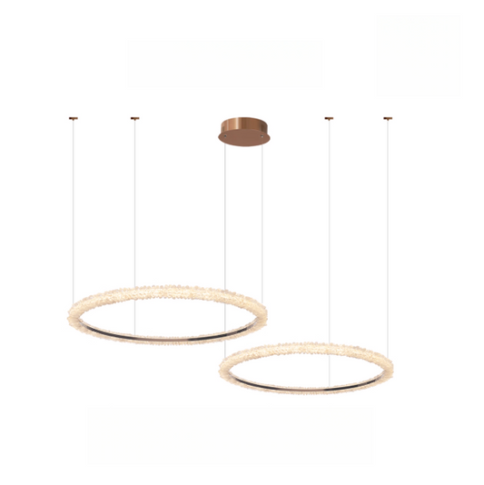 Natural Crystal Living Room Chandelier 39.3 in