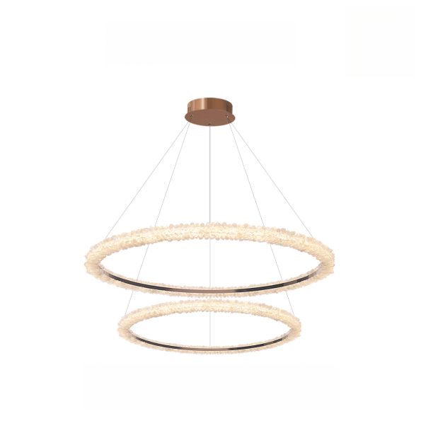 Natural Crystal Living Room Chandelier 39.3 in