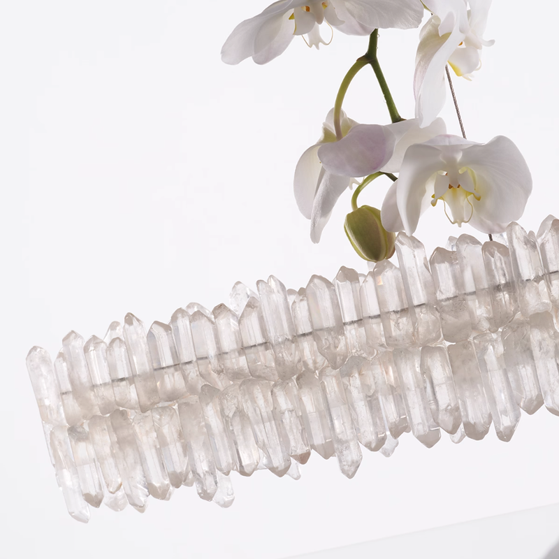 Natural crystal restaurant  chandelier  A, 39.37in, 47.25in, 55.12in, 63in