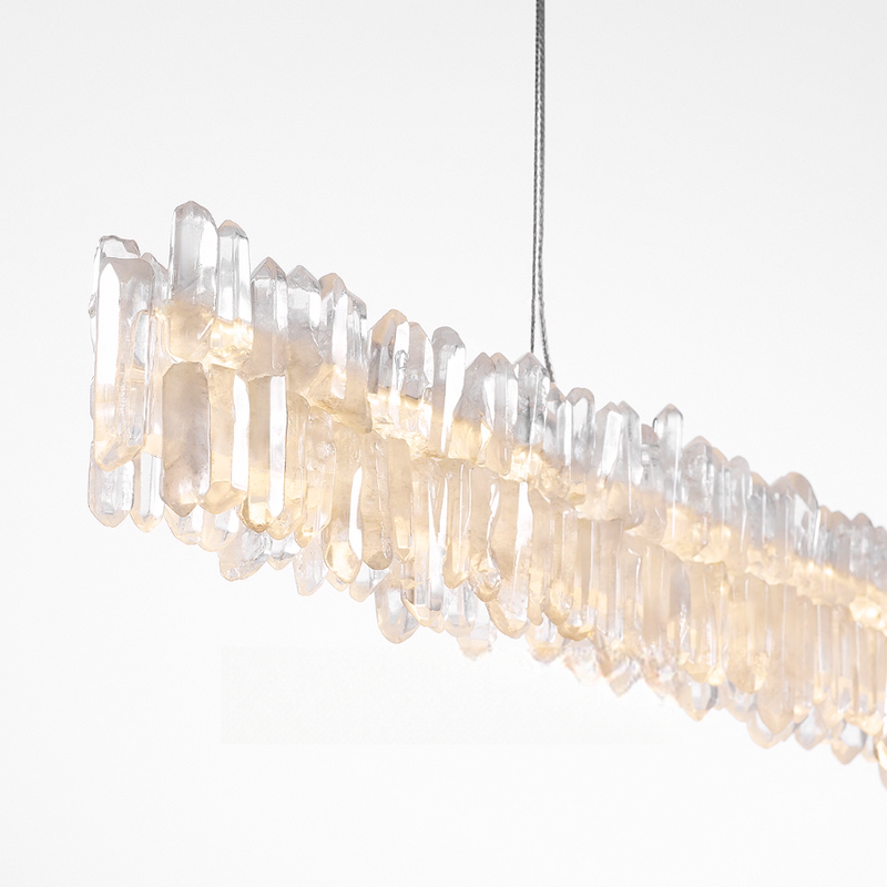 Natural crystal restaurant  chandelier  A, 39.37in, 47.25in, 55.12in, 63in