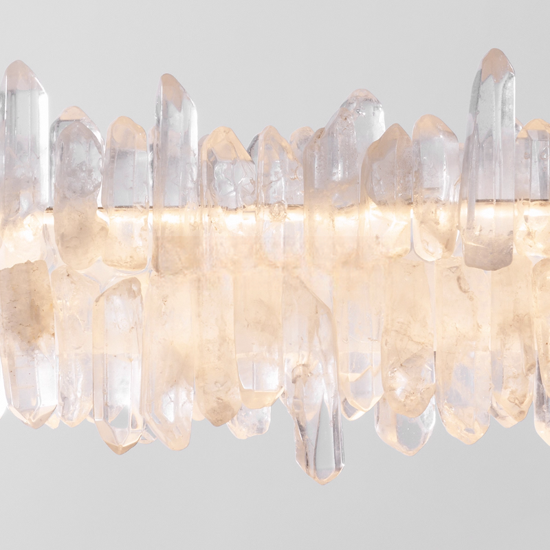 Natural crystal restaurant  chandelier  A, 39.37in, 47.25in, 55.12in, 63in