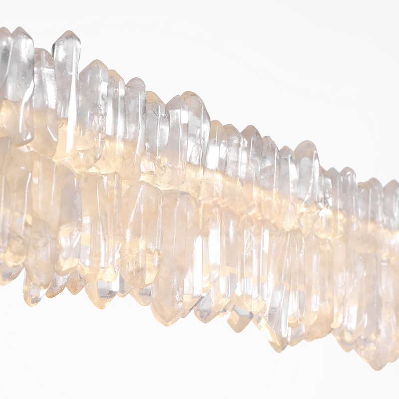Natural crystal restaurant  chandelier  A, 39.37in, 47.25in, 55.12in, 63in