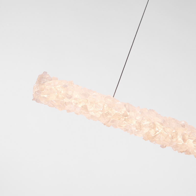 Natural crystal restaurant  chandelier  B, 39.37in, 47.25in, 55.12in, 63in