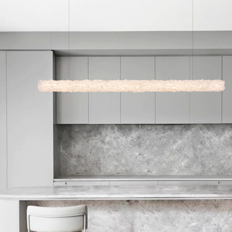 Natural crystal restaurant  chandelier  B, 39.37in, 47.25in, 55.12in, 63in