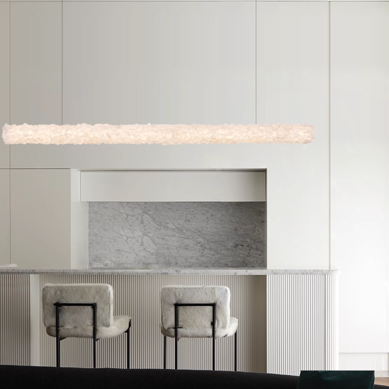 Natural crystal restaurant  chandelier  B, 39.37in, 47.25in, 55.12in, 63in