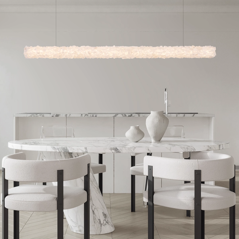 Natural crystal restaurant  chandelier  B, 39.37in, 47.25in, 55.12in, 63in