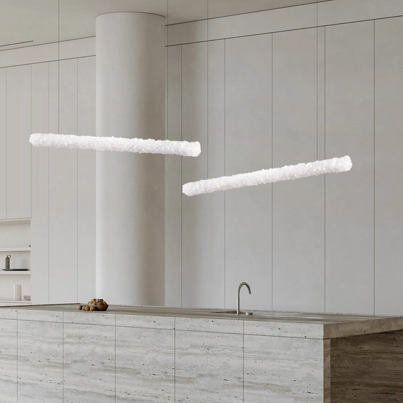 Natural crystal restaurant  chandelier  B, 39.37in, 47.25in, 55.12in, 63in