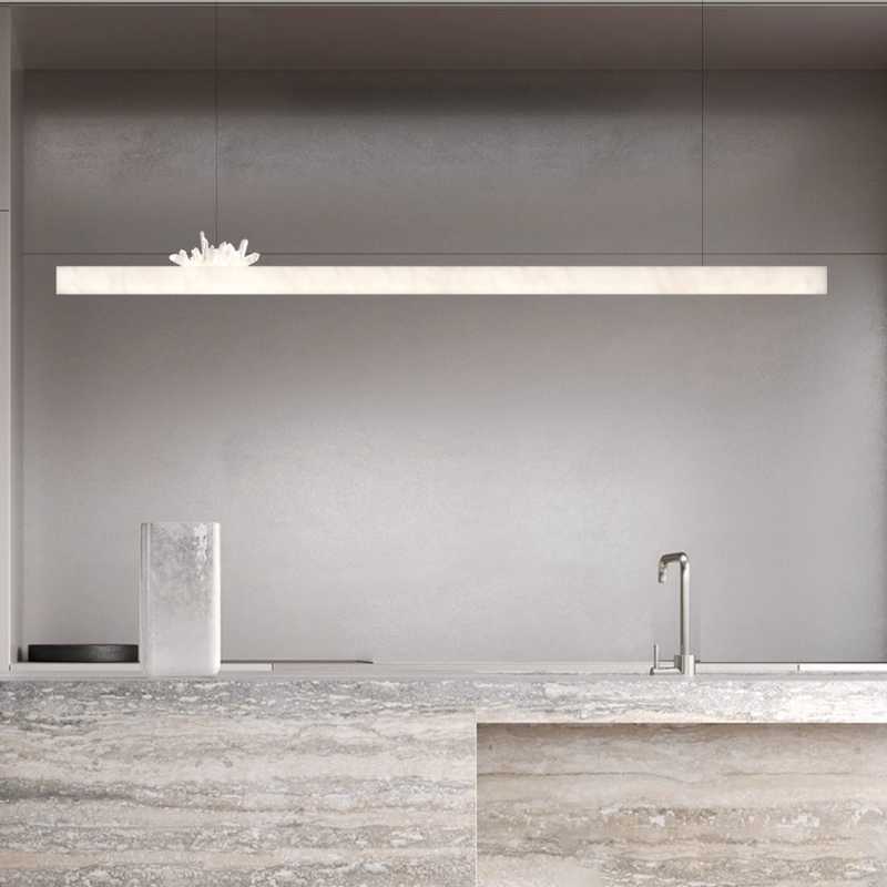 Spanish marble and natural crystal dining room chandelier, 39.37in, 47.25in, 55.12in, 63in.