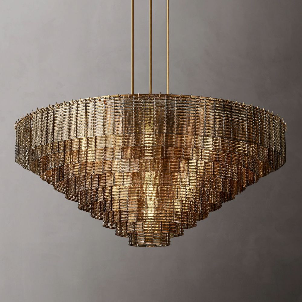 Samurai Smoke Round Chandelier 65''D