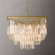 Ryan Triangular Crystal  Tiered Square Chandelier 22"