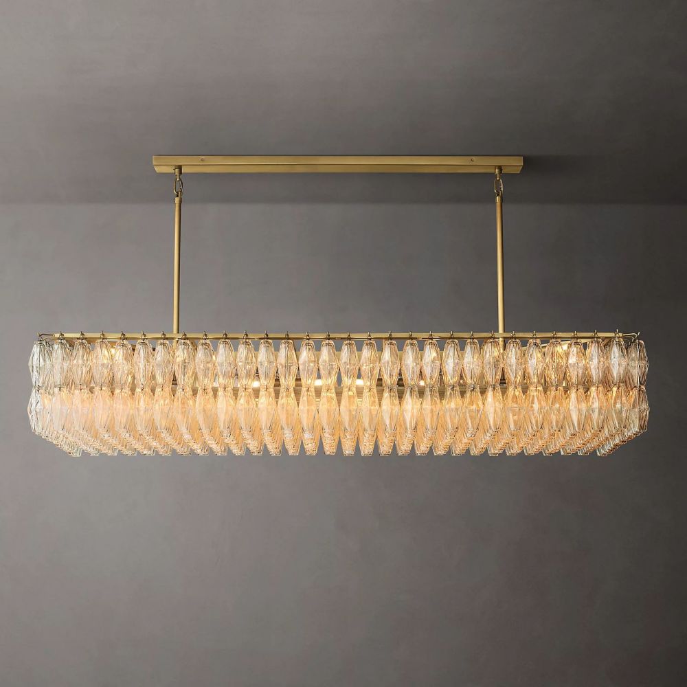 Tara Rectangle Single Chandelier 74''W