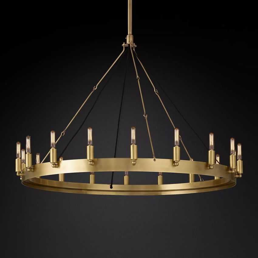 Camilo Vintage Filament Round Chandelier 38''D