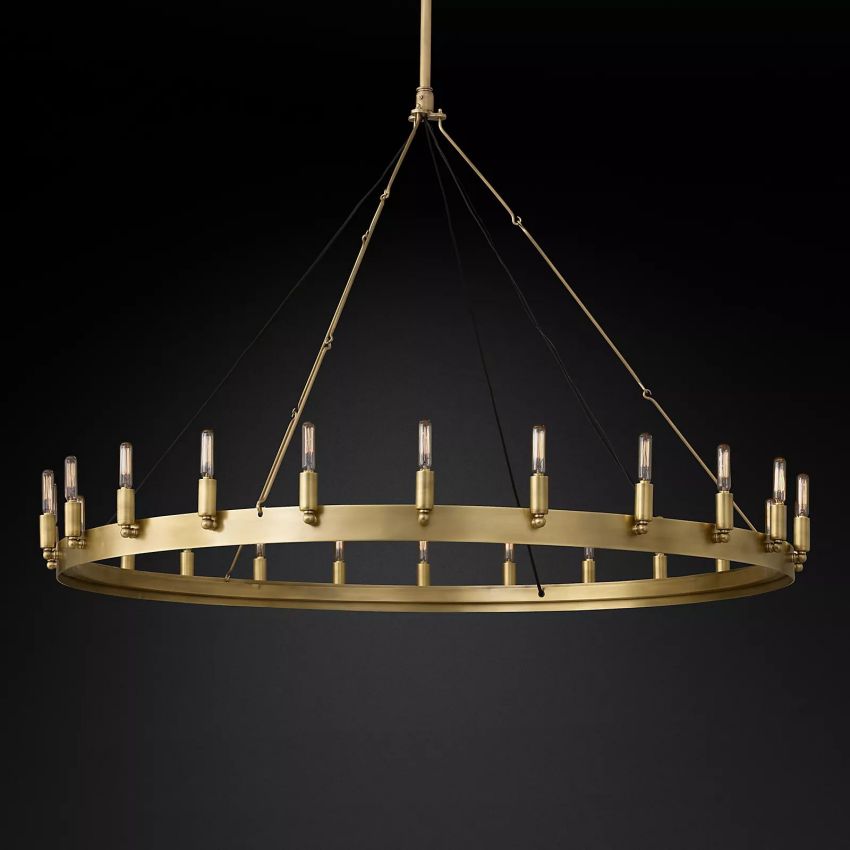 Camilo Vintage Filament Round Chandelier 50''D