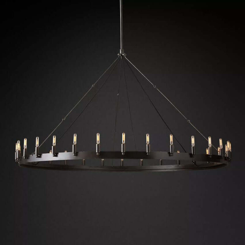 Camilo Vintage Filament Round Chandelier 63''D