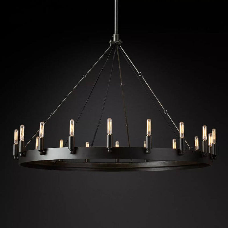 Camilo Vintage Filament Round Chandelier 38''D