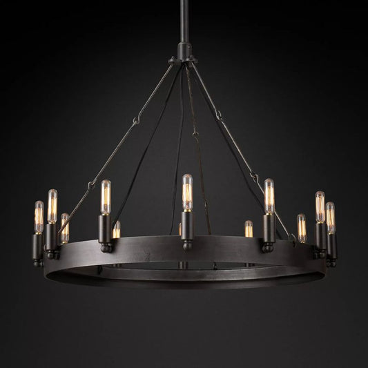 Camilo Vintage Filament Round Chandelier 26''D