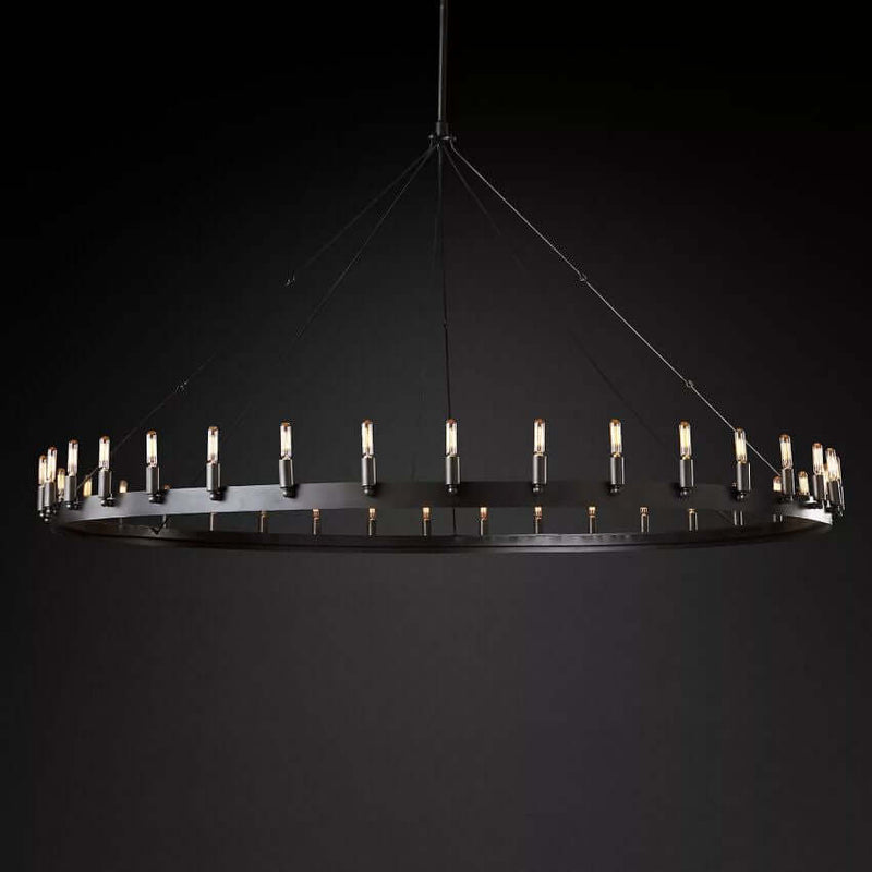 Camilo Vintage Filament Round Chandelier 73''D