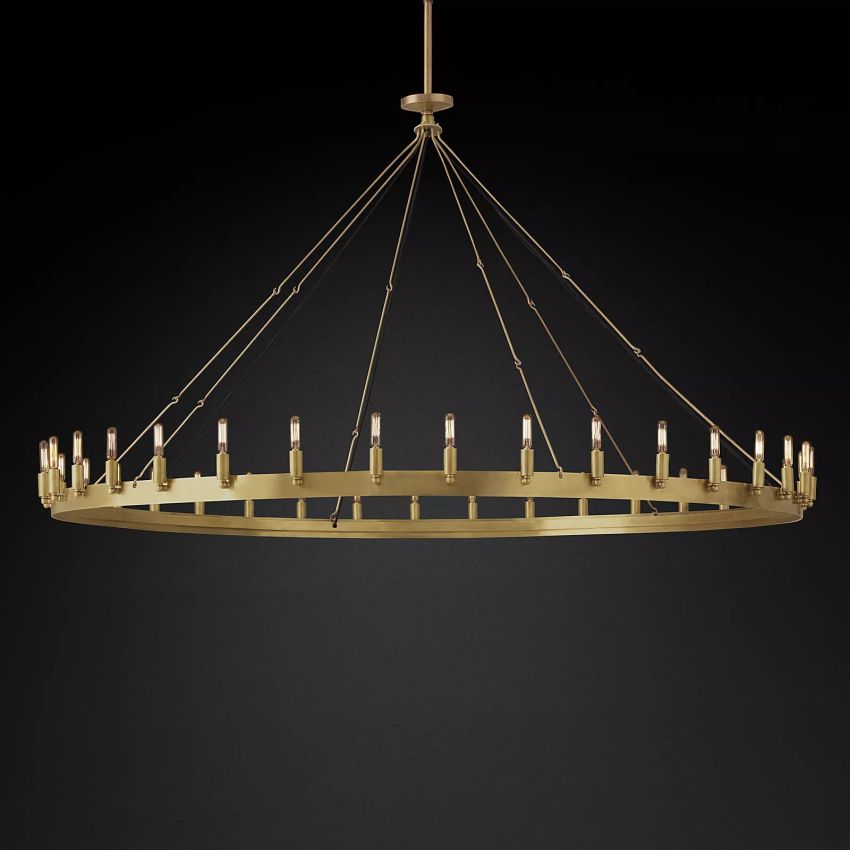 Camilo Vintage Filament Round Chandelier 73''D