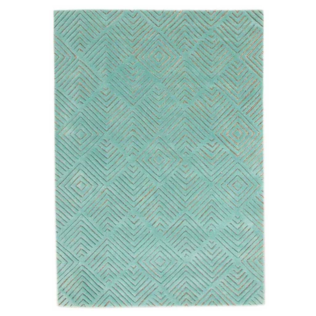 Diamond Carve Hand-Tufted Indian Wool Rug