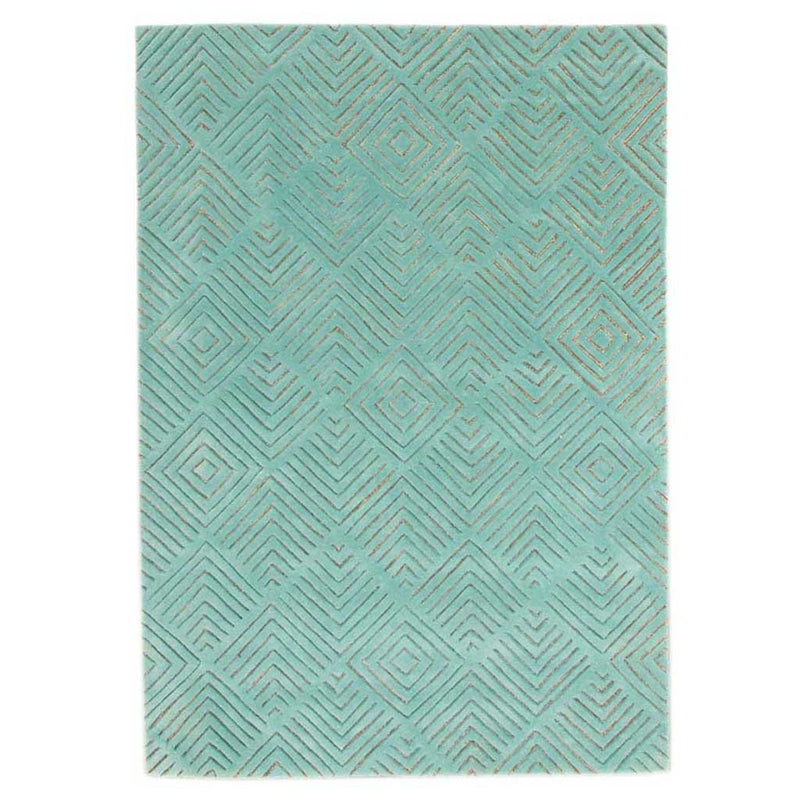Diamond Carve Hand-Tufted Indian Wool Rug