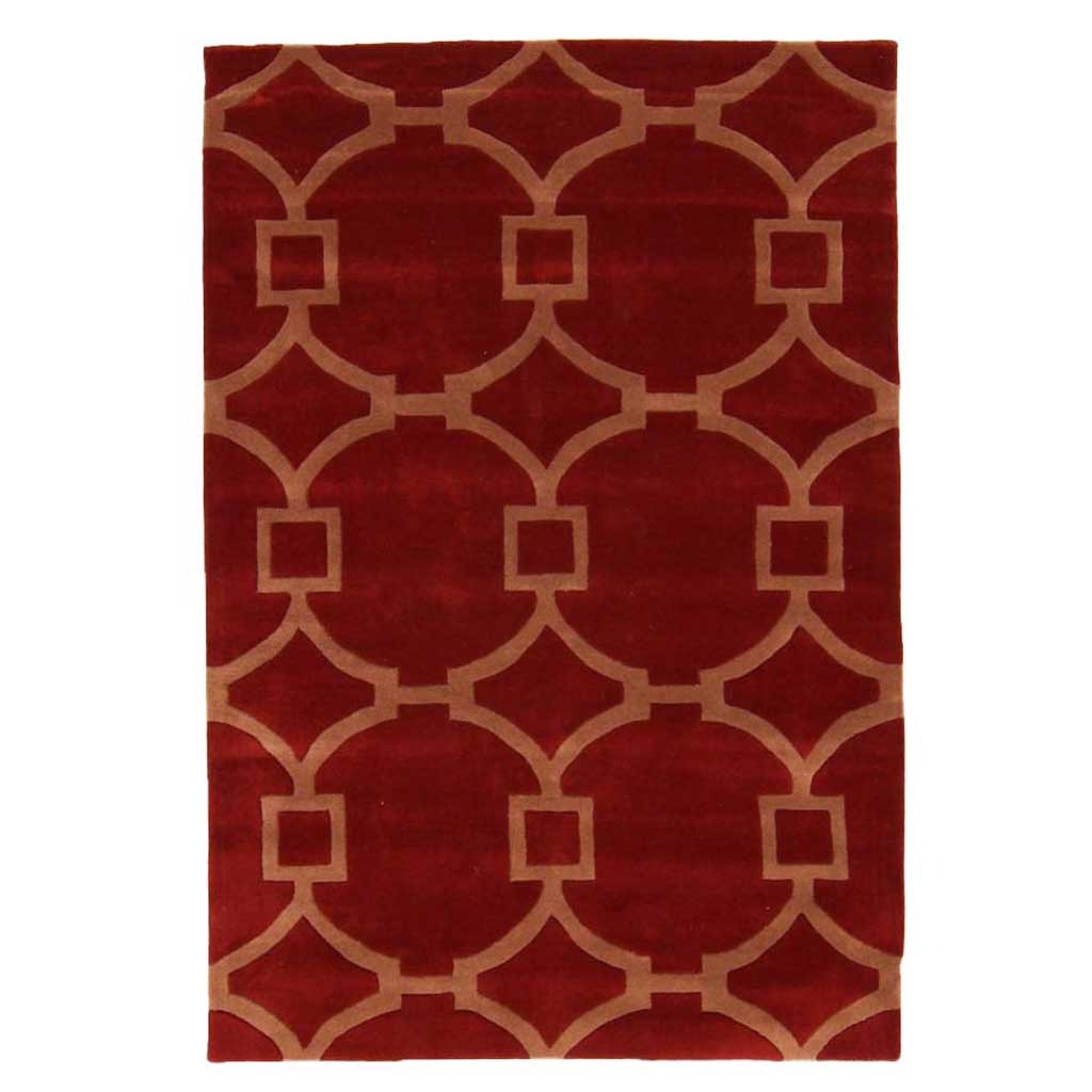 Sovereign Lattice Hand-Tufted Indian Wool Rug