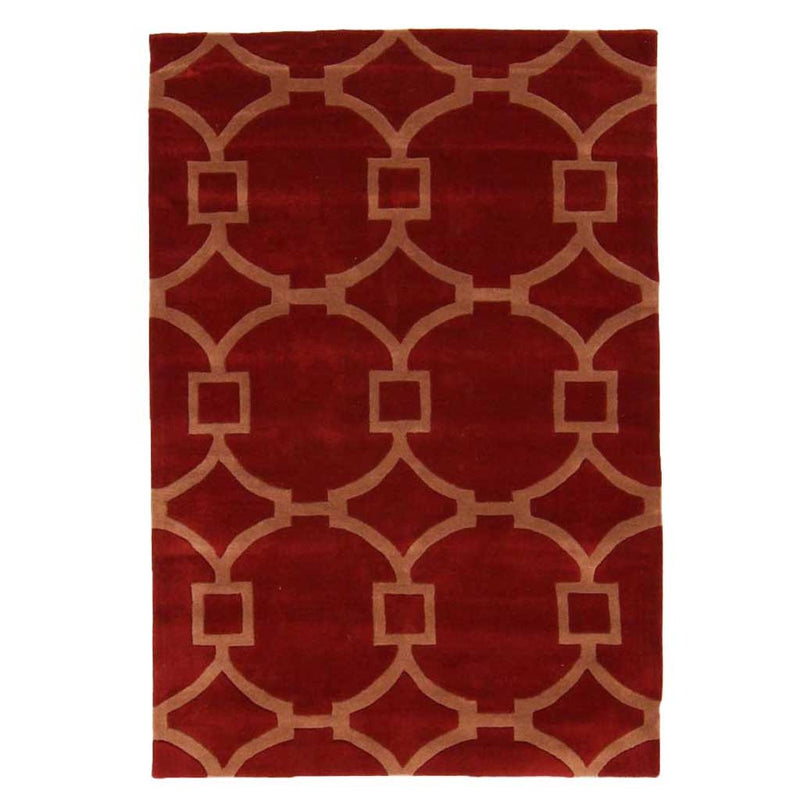 Sovereign Lattice Hand-Tufted Indian Wool Rug