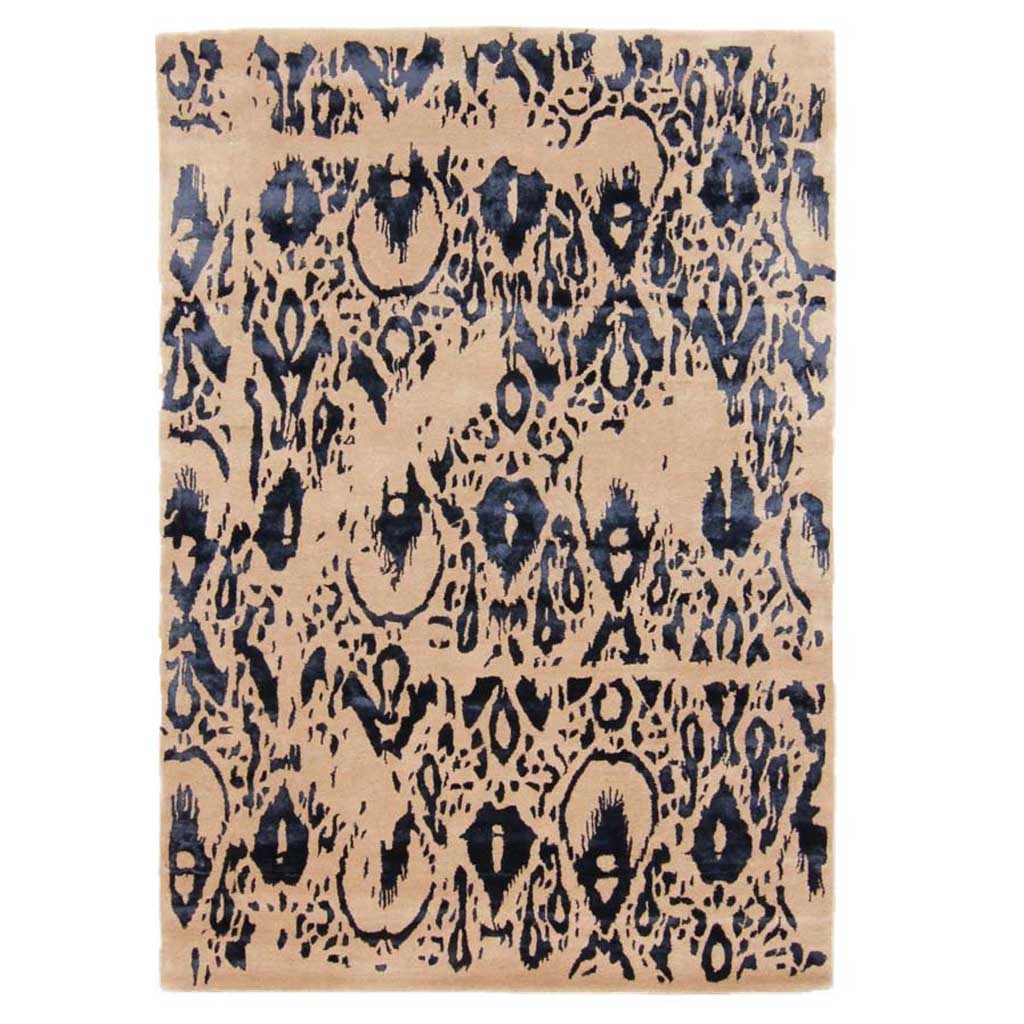 Ink Mirage Hand-Tufted Indian Wool Rug