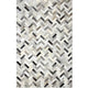 Nordic Herringbone Hand-Stitched Genuine Cowhide Rug