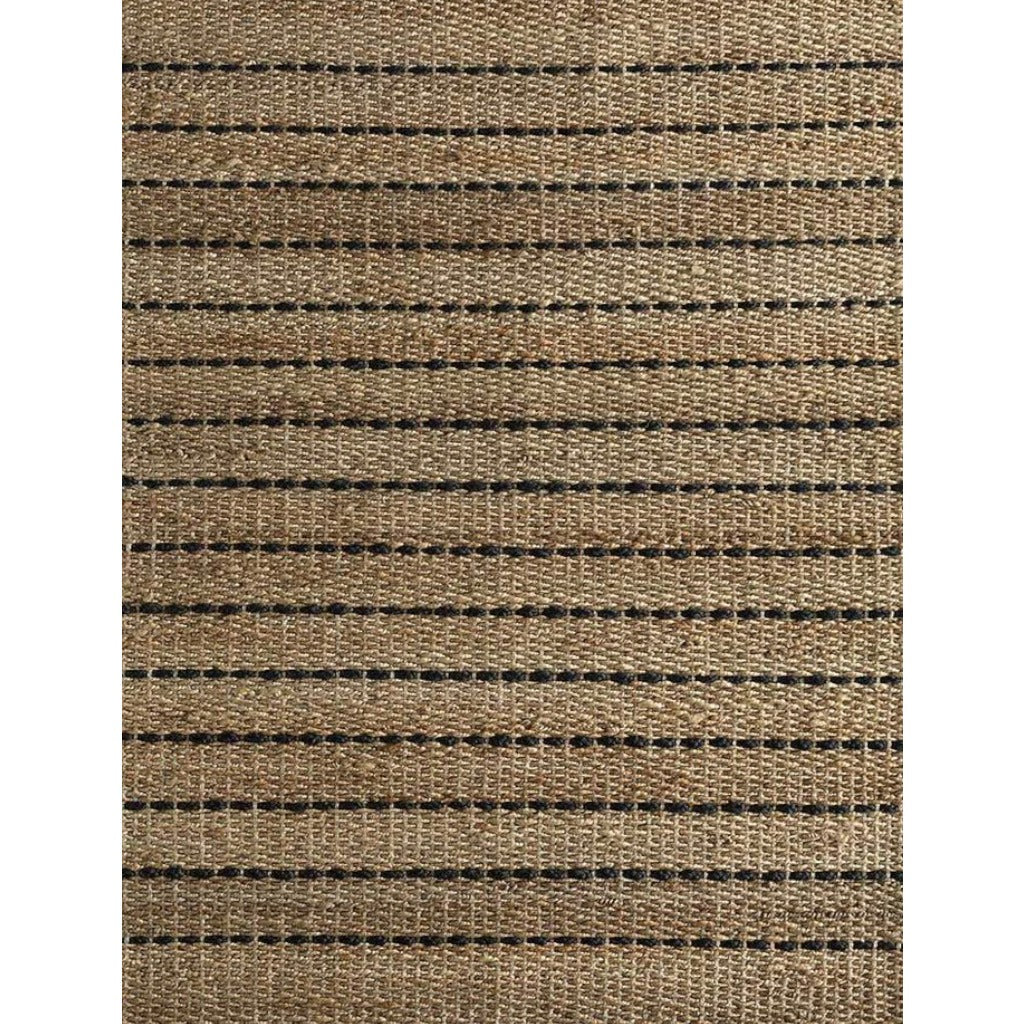 Earthy Lines Hand-Woven Natural Jute Rug