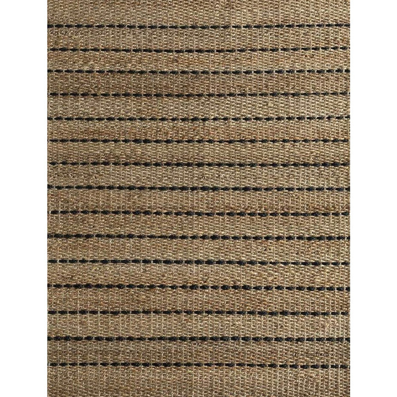 Earthy Lines Hand-Woven Natural Jute Rug