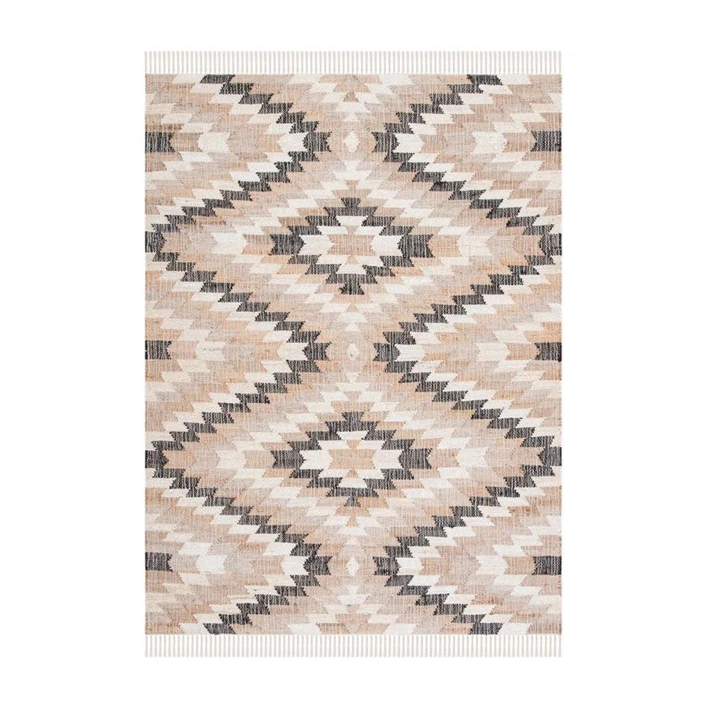 Nomad Diamond Hand-Woven Jute & Wool Kilim Rug