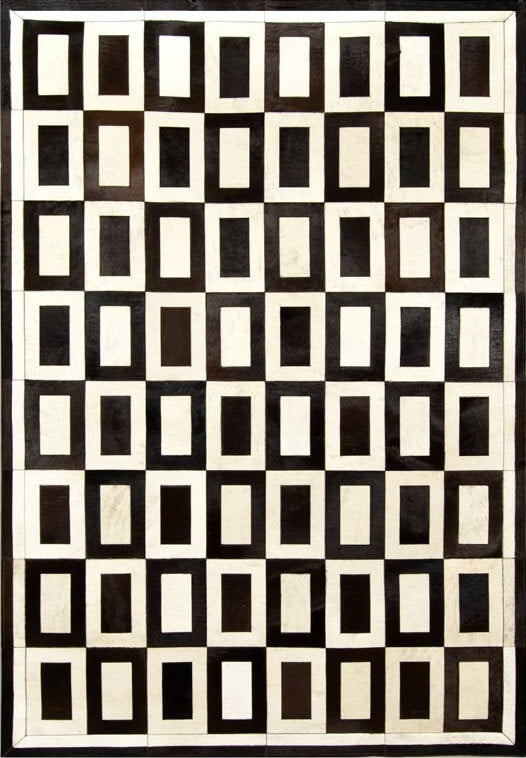 Mod Gallery Hand-Stitched Monochromatic Genuine Cowhide Rug
