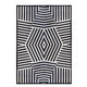 Vortex Illusion Hand-Stitched 3D Genuine Cowhide Rug