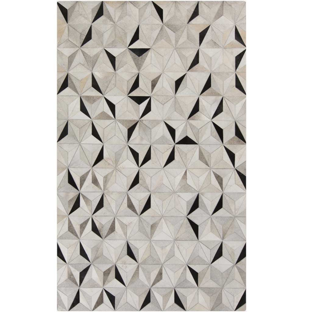Trigon Dimension Hand-Stitched 3D Genuine Cowhide Rug