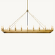 Camilo Vintage Filament Rectangle Chandelier 52''L