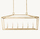 19TH C. ENGLISH OPENWORK RECTANGULAR CHANDELIER 54"