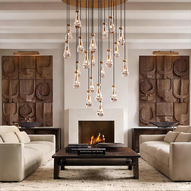 Raindrop Round Chandelier 36''