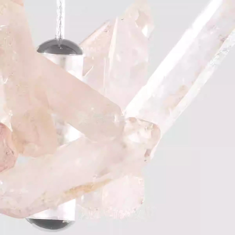 Natural Crystal Bedside Swallow Lamp 3.94 in